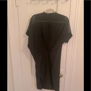 All Saints black silk dress